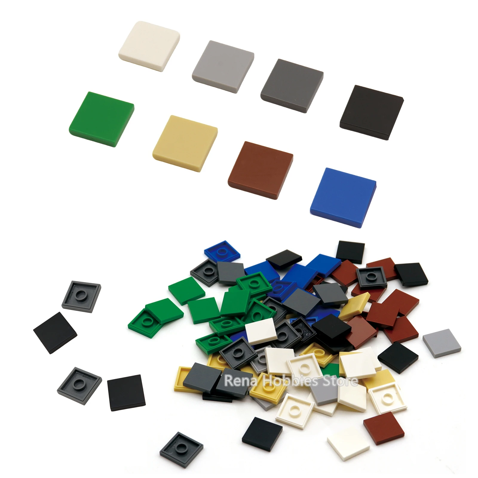200pcs 3068 FLAT TILE 2X2 Ceramic Tile Bricks DIY MOC City Building Blocks Figure Educational Creative Toys