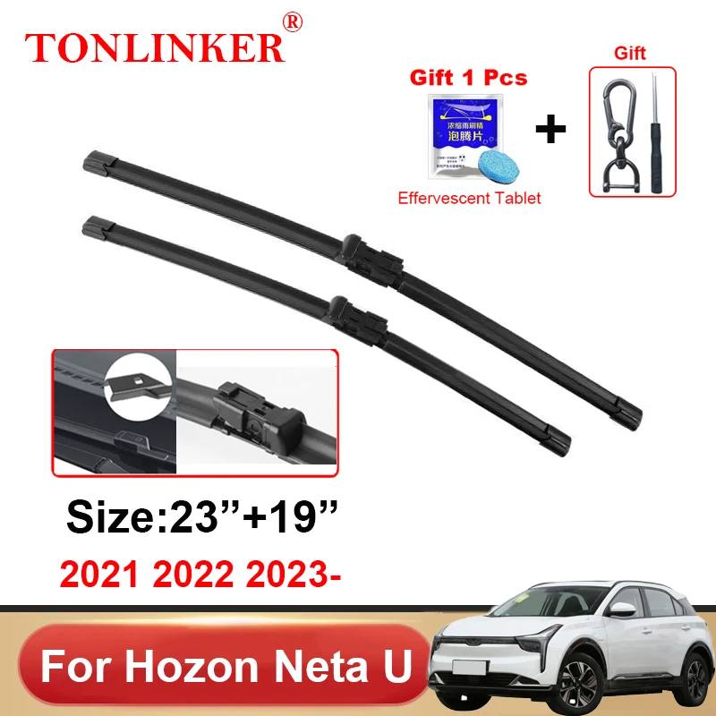 TONLINKER Car Wiper Blades For Hozon Neta U Suv 2021 2022 2023 Car Accessories Front Windscreen Wiper Blade Brushes Cutter Goods