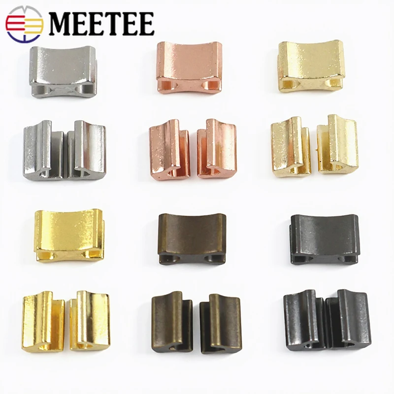 30/50sets 3# 5# 8# 10# Metal Zip Stopper for Clothes DIY Crafts Non-slip Zips Lock Bag Zipper Repair Kit Accessories Tailor Tool