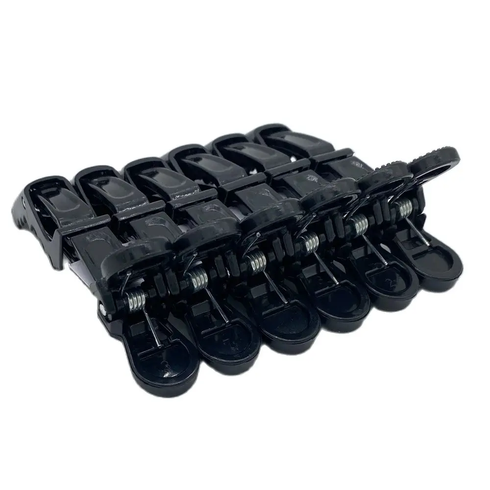 6Pcs Plastic Black Crocodile Hair Grip Clips Salon Hair Sectioning alligator Clips Hairdressing Cutting Clamps