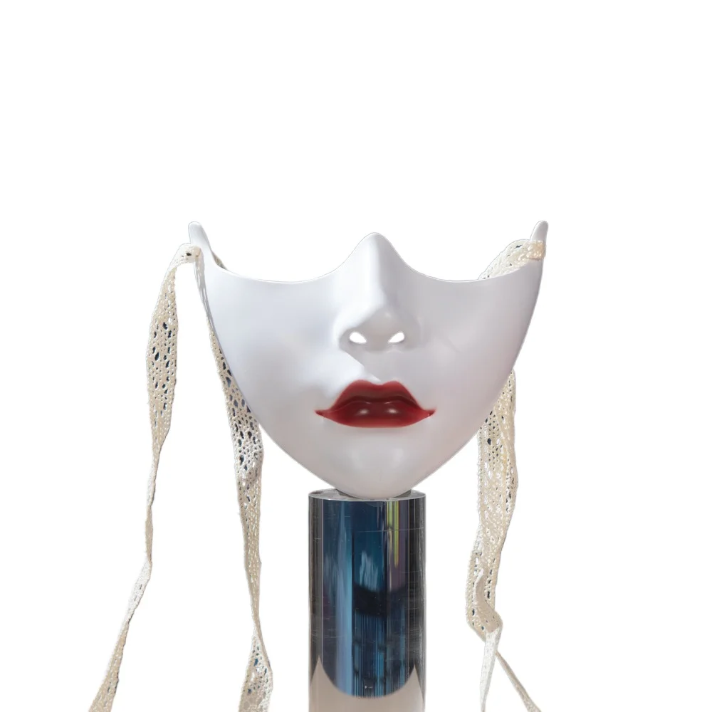 Красная губа, половина лица, COS, реквизит для красоты, коллекция украшений, украшение на половину лица, механические ветровые маски для взрослых, мужские и женские