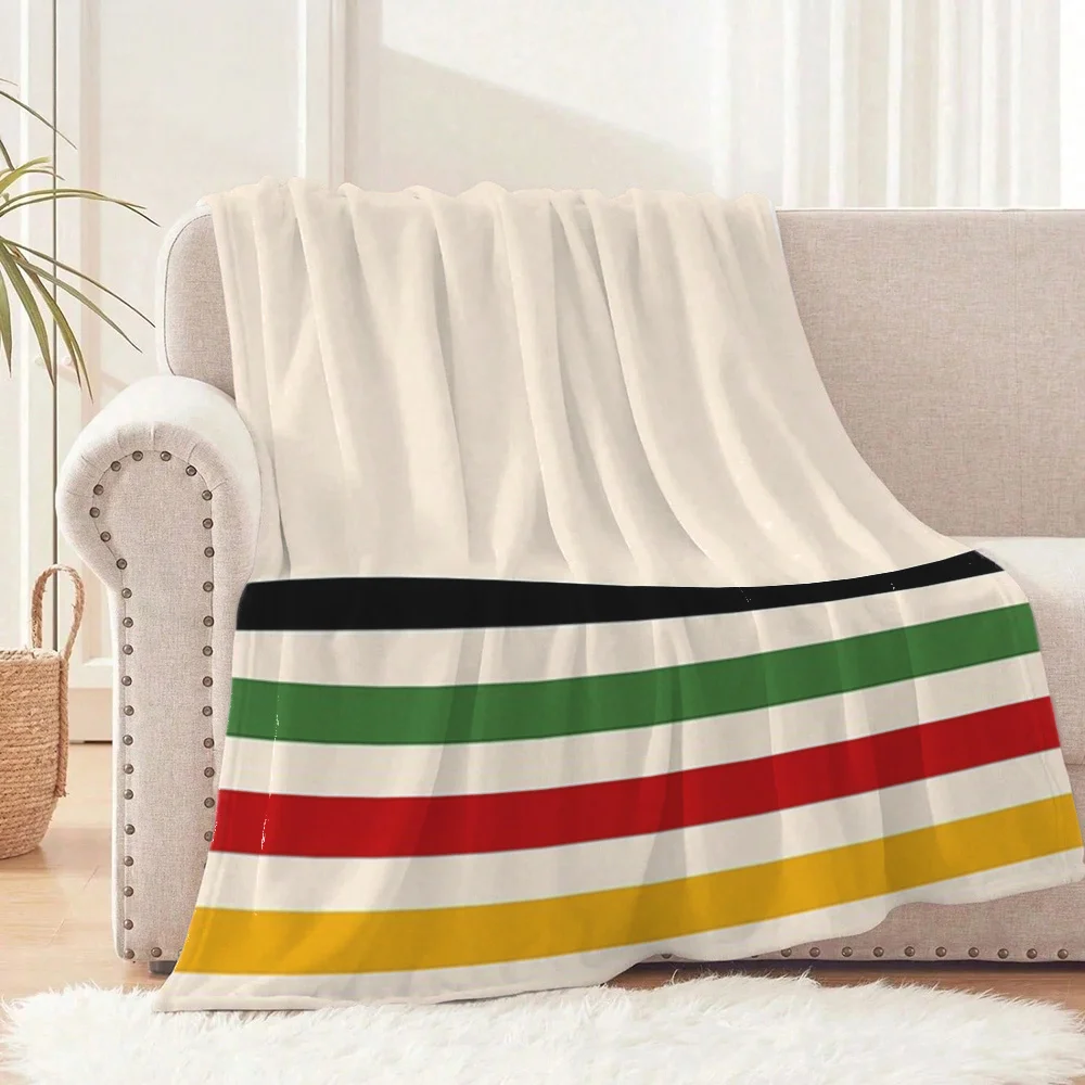 Oversized Striped Throw Blanket for Sofa Couch Home Decor Decorative Throw Cozy Winter Bedding Gift