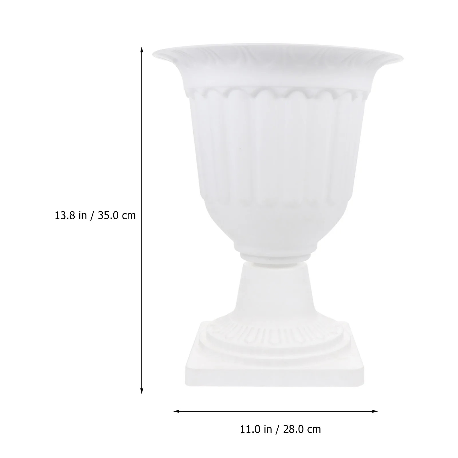 

2pcs Plastic Vintage Roman Column Design For Garden Front Door Flowerpot Balcony Front Door Decorative Plant Container