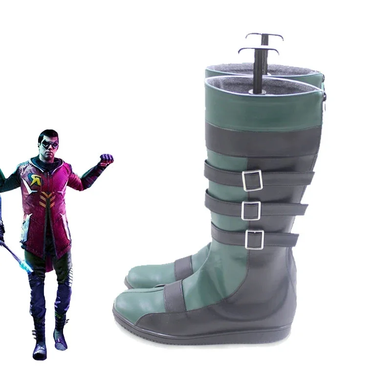 Robin Cosplay Shoes Halloween Carnival Boots PU Leather Shoes Movie Cosplay Props Custom Made