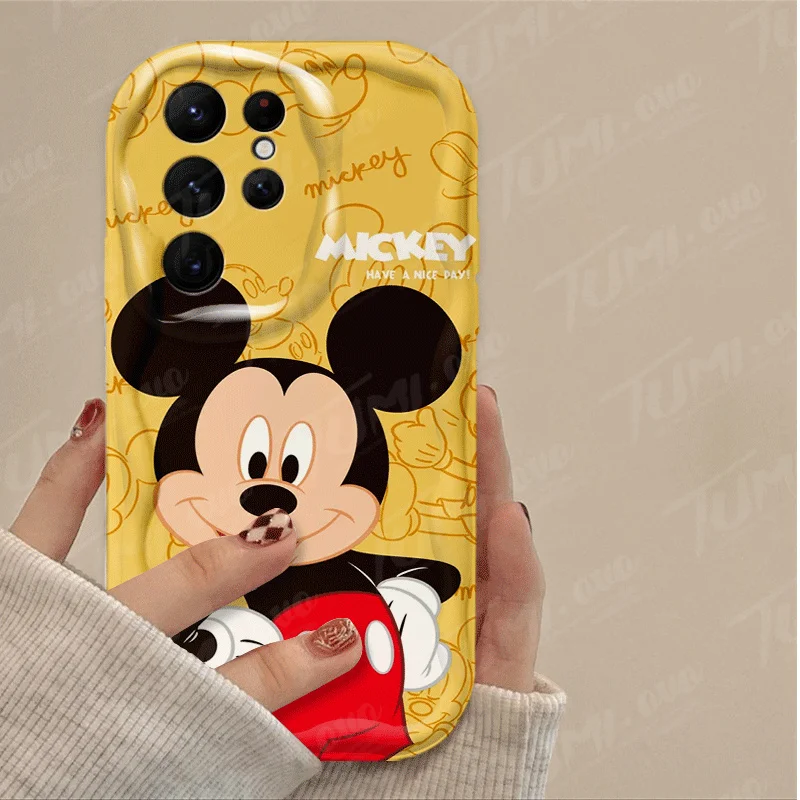 Custodia per telefono Disney Minnie Mickey Mouse per Samsung Galaxy S24 Ultra S23 S22 Plus S21 S20 FE A15 A25 A55 A35 A14 A24 A34 A54 Cover