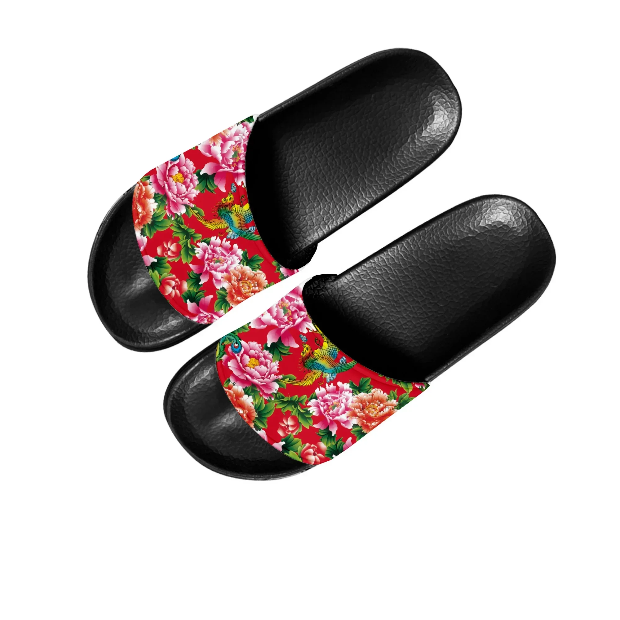 Northeast Big Flower Pattern Slippers Home Water Shoes Men Women Teenagers Children Beach Pool Sandals Custom Summer Slipper