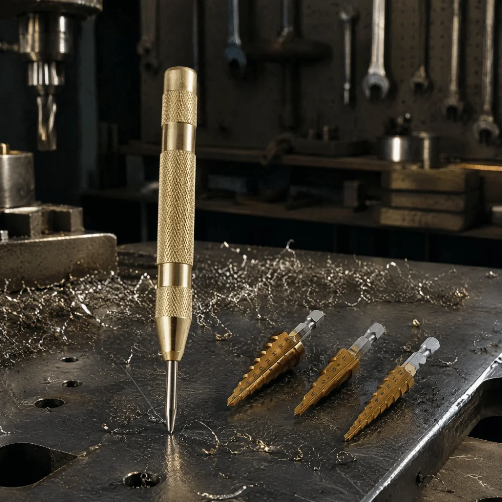 4pcs Durable High Precision Step Bit Set Bearing Steel Versatile Step Drill Bit Set Step Drill Bit for Steel Wood
