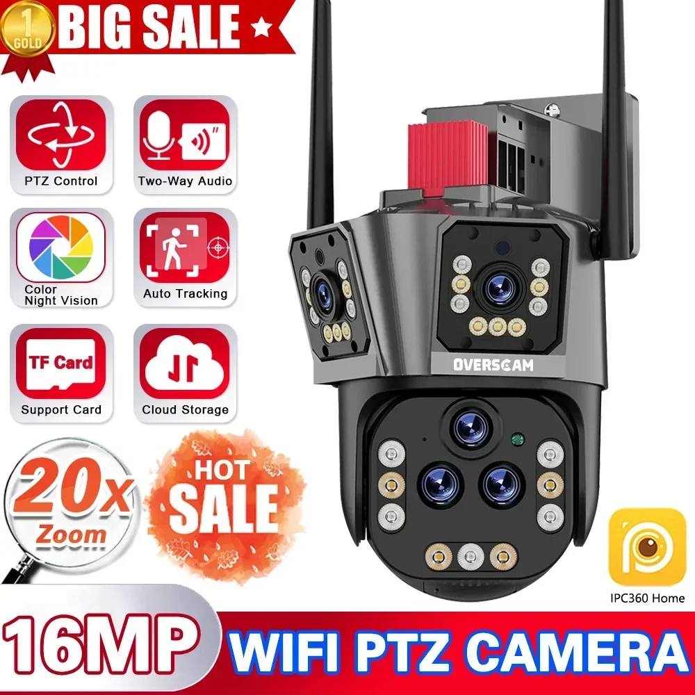 

Ultra 20MP 10K WIFI PTZ Control IP Camera Surveillance Security Five Lens 20X Zoom Auto Tracking Video CCTV Cameras IPC360 Home