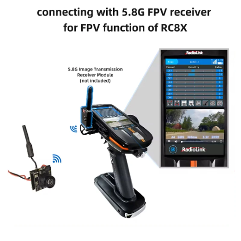 Radiolink EWRF 708R 5.8G 48CH modulo ricevitore FPV Audio/Video Wireless per trasmettitore RC8X