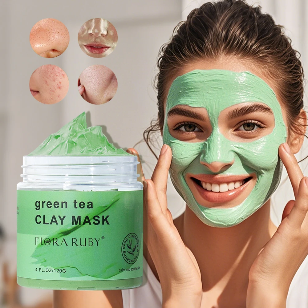 Green Tea Mask Moisturizing Mud Film Cleaning, Deep Moisturizing, Blackhead Removing, Mouth Closing ,Clarifying, Facial Mask