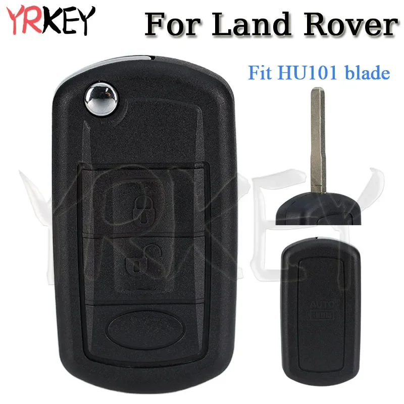 Car Flip Folding Remote Key Fob Shell Case for Land Rover Range Rover Sport Vouge 2005-2010 Discovery 3 LR3 Car Key 2 Buttons