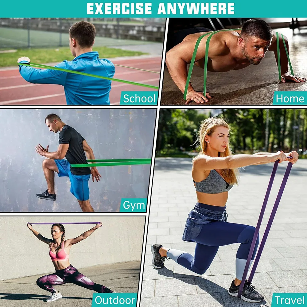 Taśma oporowa Wytrzymały lateksowy sportowy elastyczny pasek Podciąganie Opaski wspomagające do ćwiczeń Pilates Fitness Kształt ciała Domowa siłownia