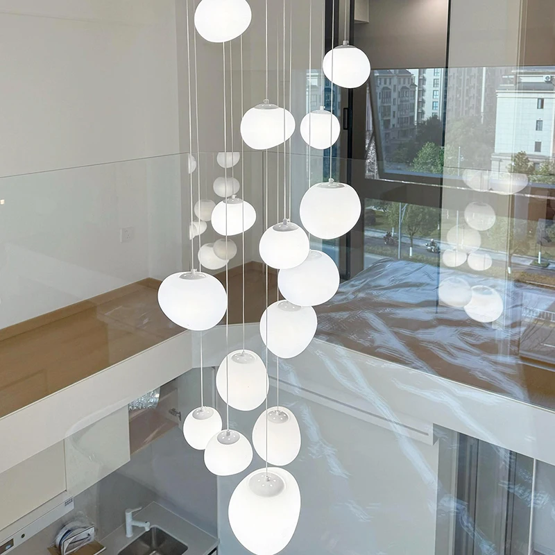 

New light luxury modern home decoration chandelier, staircase chandelier, living room chandelier, dining room indoor lighting