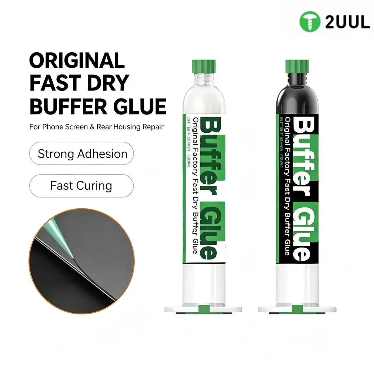 30ML 2UUL Buffer Glue Screen Refurbishing Original Factory Fast Dry Glue for Mobile Phone Middle Frame Back Cover Paste Repair
