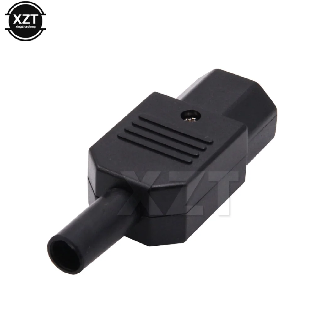 1PCS 10A 250V Black IEC C13 female Plug Rewirable Power Connector 3 pin AC Socket 10A /250V Hot Selling