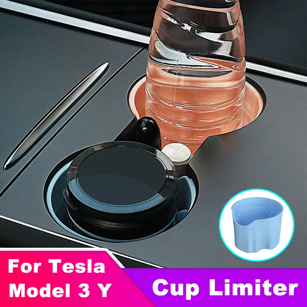 

Silicone Round Cup Holder Insert For Tesla Model 3 Model Y Water Cup Fixing Holder Storage box Console Cup Holder