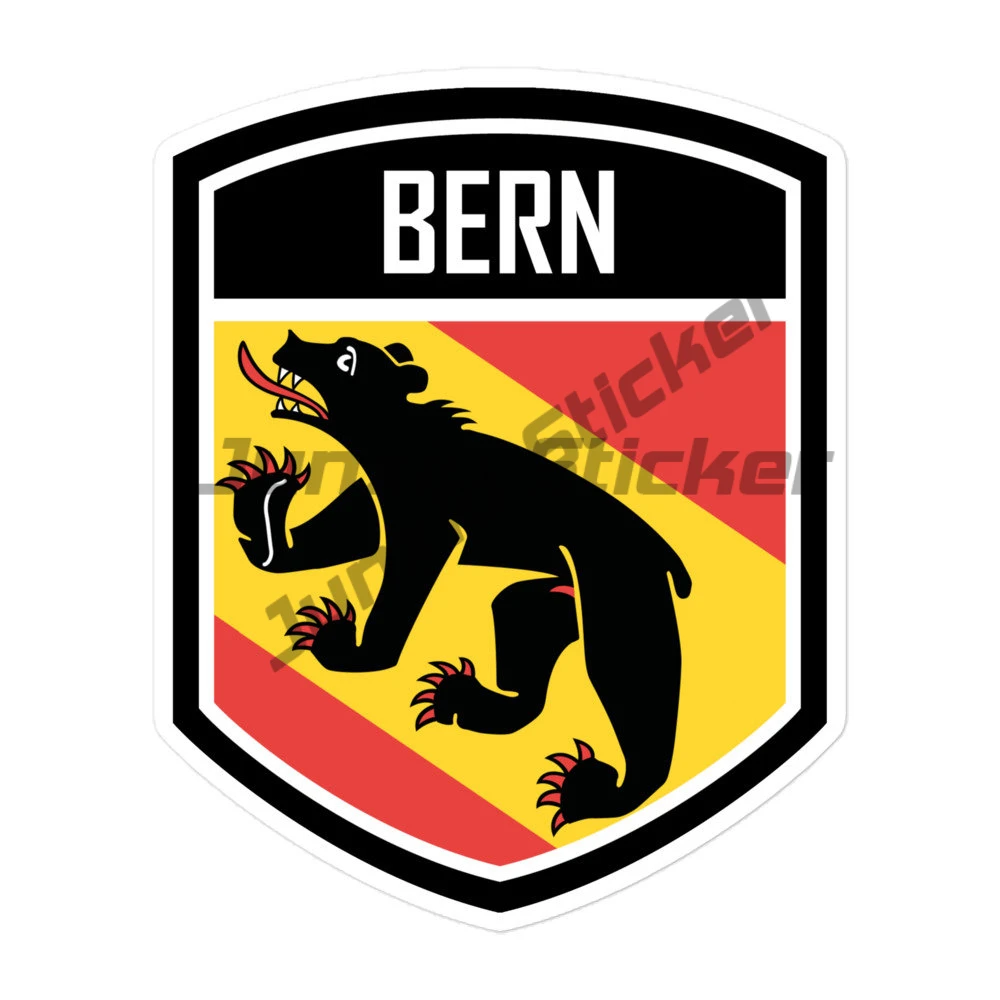 Personality Swiss Heritage Sticker Switzerland Flag Shield Decal Bern Winterthur Lausanne City Travel Stamp Canton of Genève