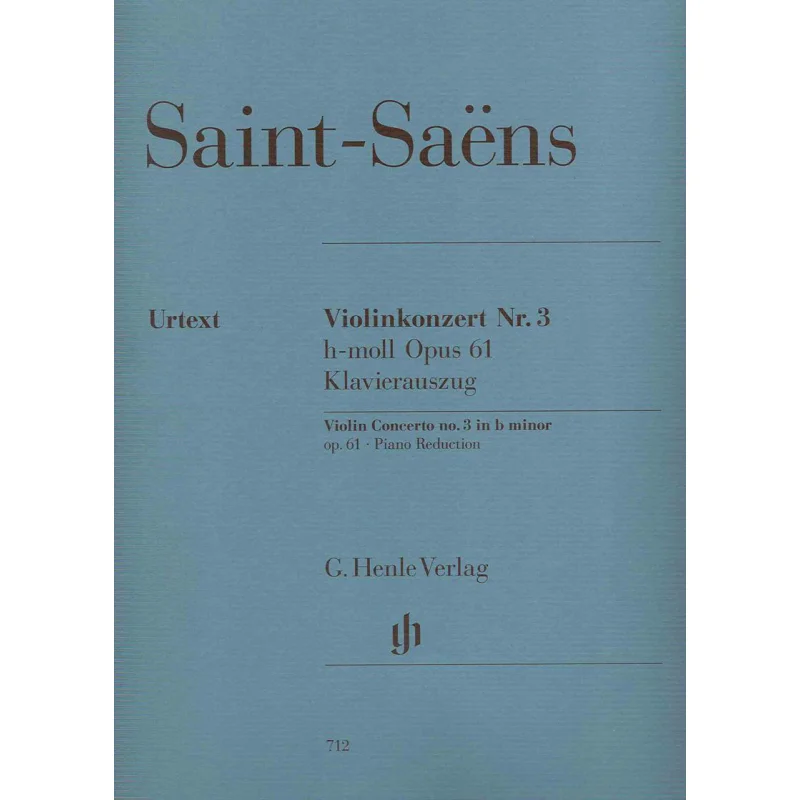 

HN712 SaintSaens Violin Concerto Op 61 PR Jost Peter G Henle Verlag 9790201807126 Book