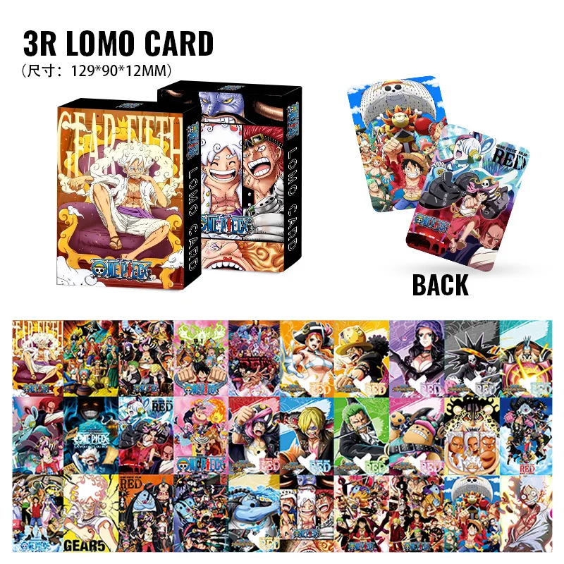 New 30Pcs/Box One Piece Lomo Card Luffy Photocard Double Sided Zoro Nami Print Photo Collection Postcards Kid Gifts Toys