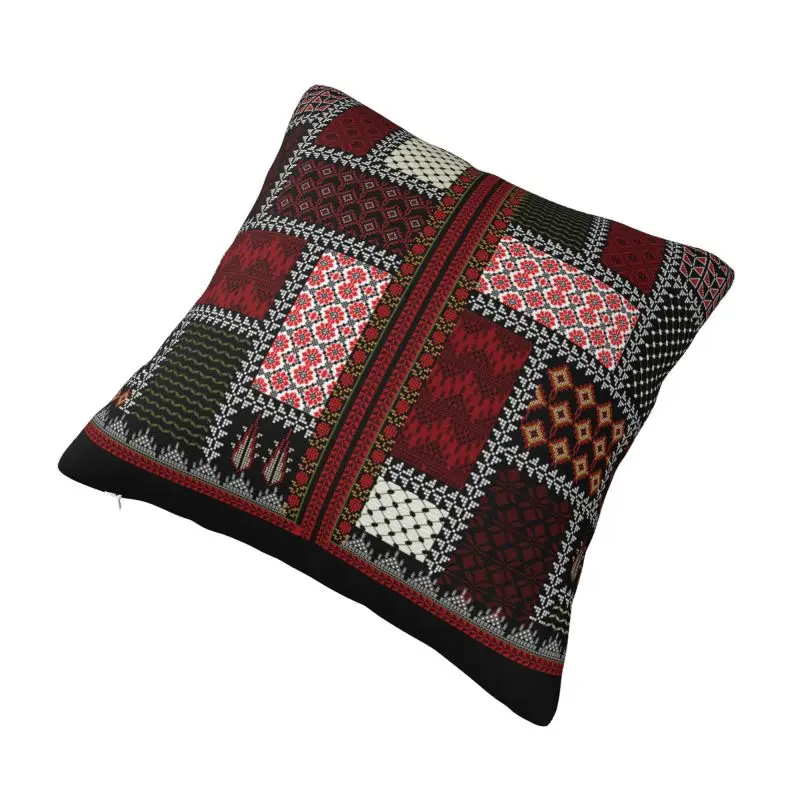 Custom Arabic Keffiyeh Traditional Pattern Luxury Pillow Cover Tatreez Embroidery Art Cushions Cover for Sofa