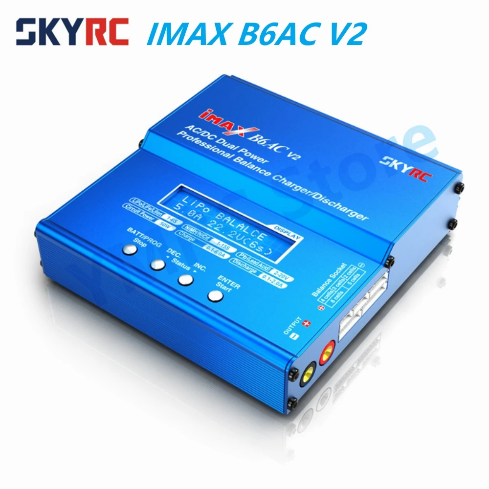 

Профессиональное балансирующее зарядное устройство SKYRC iMAX B6AC V2 6A AC/DC для литий-полимерных аккумуляторов