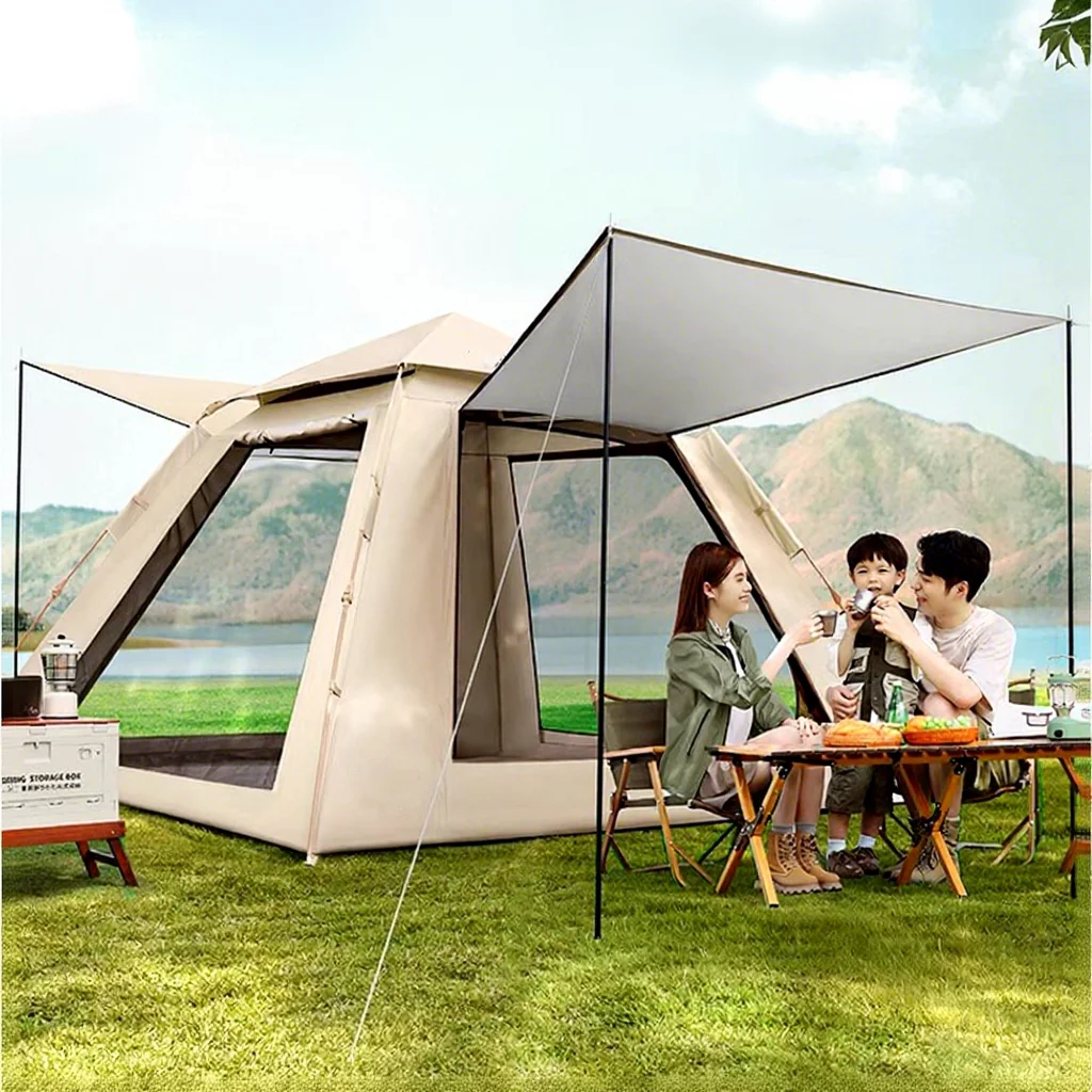 

Fully Automatic Double Layer Camping Tent Oxford Cloth Quick Open Foldable Rainproof For Beach Outdoor Hiking