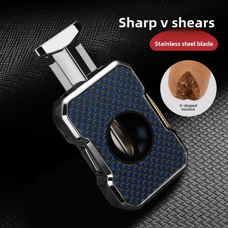 Ciseaux à cigares à ressort en forme de V en métal HONEST, coupe tranchante et Portable pour accessoires pour fumer haut de gamme, cadeau de luxe