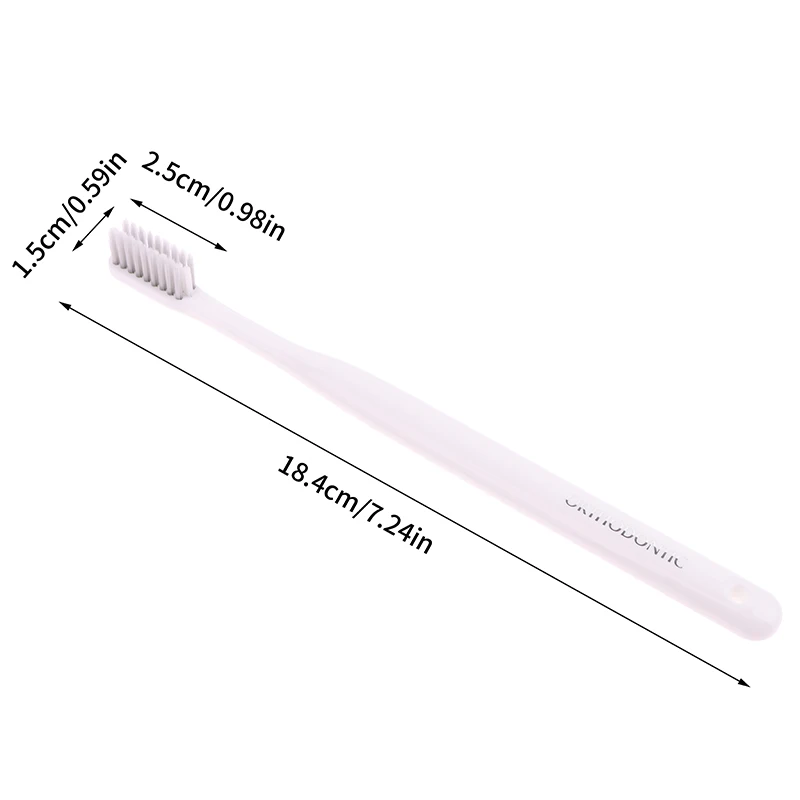 Escova de dentes de cerdas macias para adultos Aparelhos ortodônticos limpos Escova de dente dental Cuidados de saúde bucal 1pc