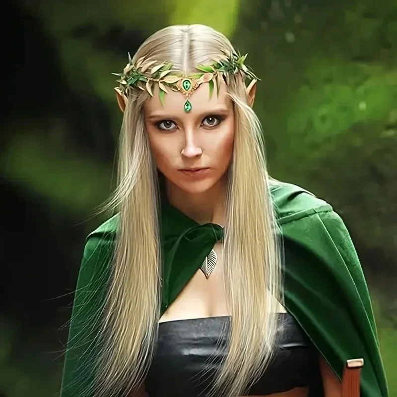 Betoverde Bosfee Bladkroon Hoofddeksel - Delicaat dameskostuumaccessoire voor Cosplay Halloween Elf Prinses