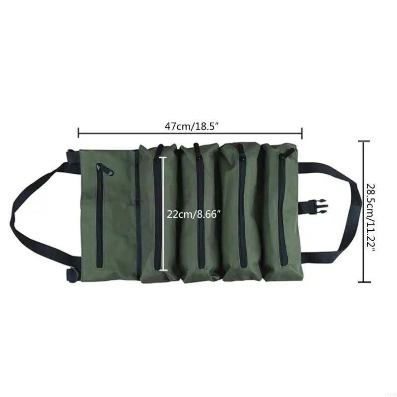 P82E Huck Duty Roll Up Tool Bag Bag Bag Small Tool Bag مع أكياس قابلة للفصل