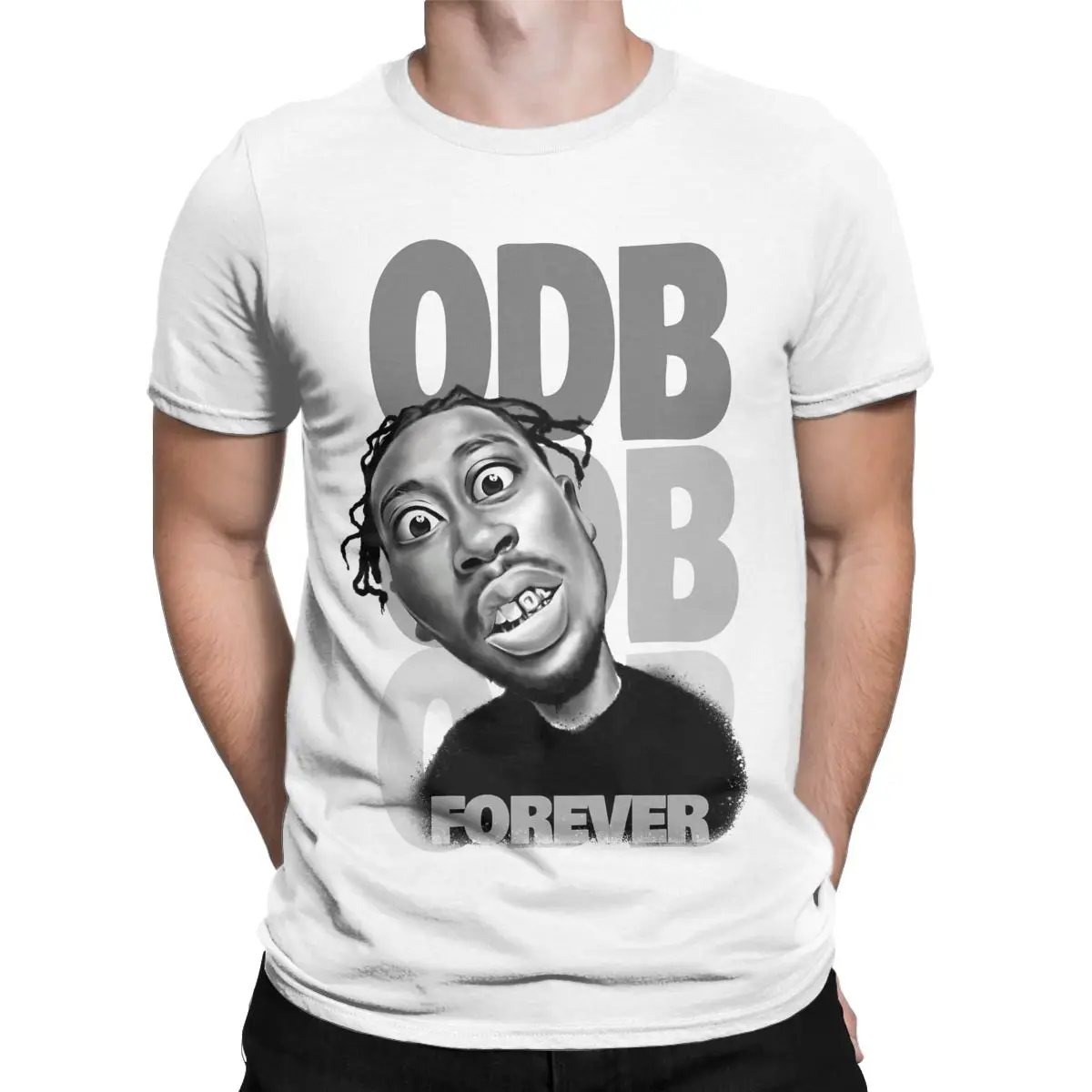 All Seasons Men Women ODB Forever Caricature Ol Dirty Bastard T Shirt Outfit Cotton T-shirt Clothing Graphic Print Tee Shirt