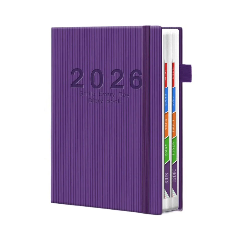 

Новая книга формата А5 2026, эластичная петля для ручки, ежедневник, управление временем, эффективность, ручной планировщик, тетрадь для школы