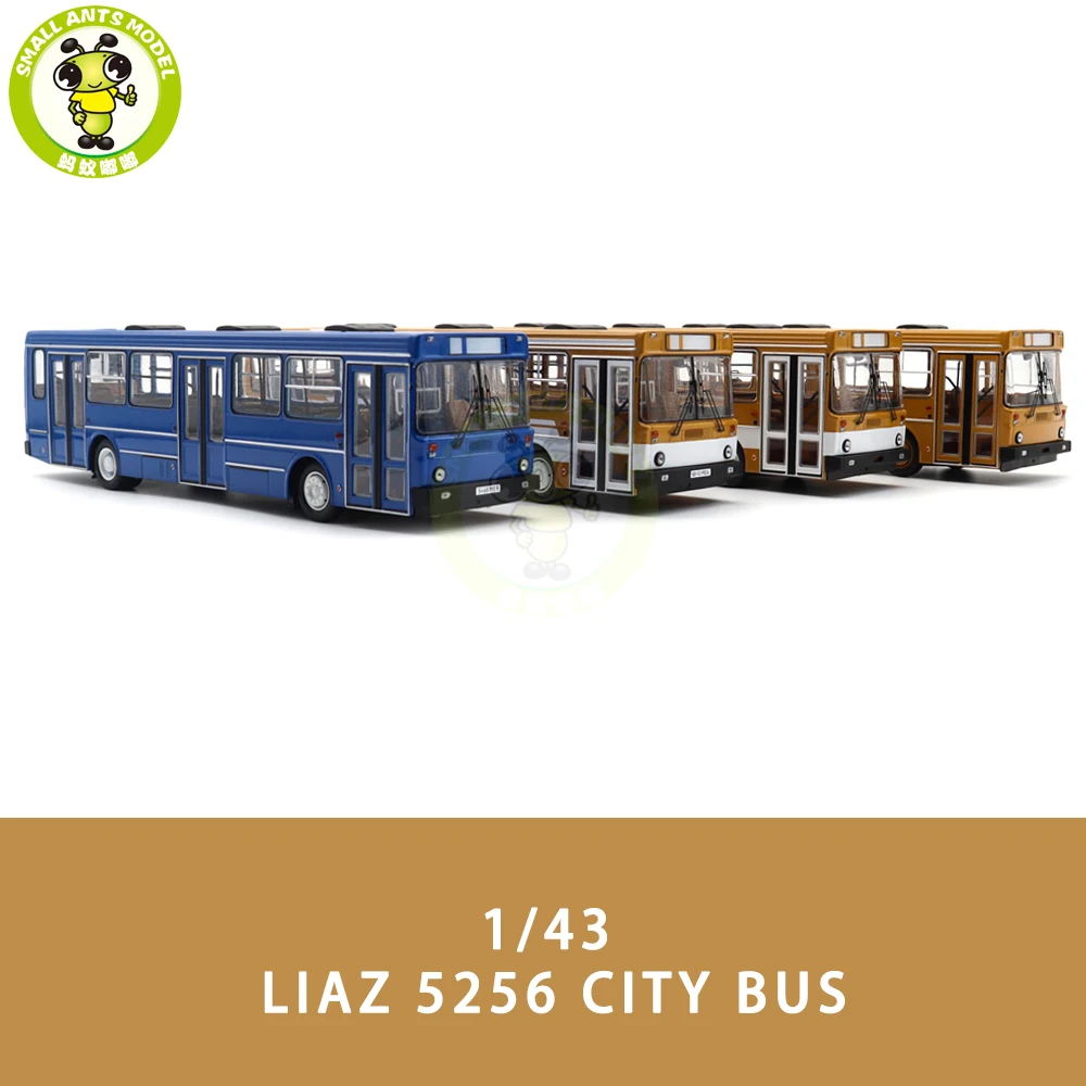 1/43 Russian City Bus Models LIAZ 5256 Diecast Mode Toy Car Bus Gifts For Father Friends