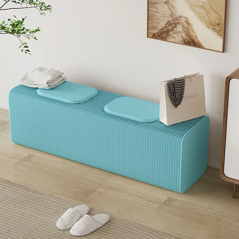 مقعد ورقي مبتكر، مقعد منخفض، مقعد لتغيير الأحذية في غرفة النوم، ورق منظم بجانب السرير #3