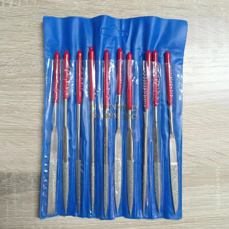 10pcs 4 X160/5 X180mm Set di lime ad ago strumento per intaglio del legno strumenti per lucidatura in metallo per gioielli in vetro metallo File manuale in acciaio