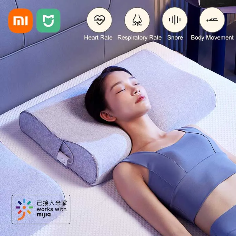 

New Xiaomi Mijia Smart No Feeling Sleep Monitoring Pillow With Intelligent Sleep Sensor Sleep Data Analysis Report Mi Home App