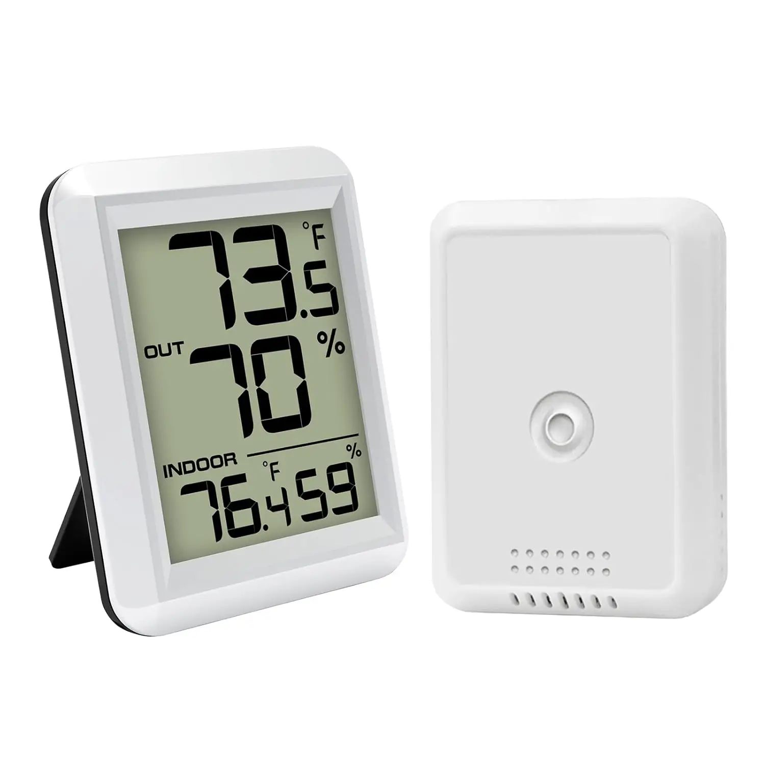 

Wireless Thermometer Hygrometer Digital Ambient Temperature Thermomete Moisture Meter Indoor Outdoor Weather Station for Home