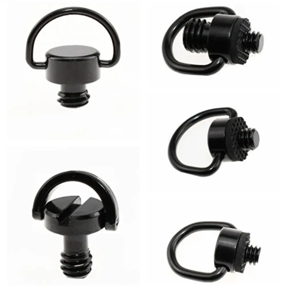 1/4 Inch Camera Screw Connection Ring D Ring Shoulder Strap Safety Screw Black Connection Adapter Camera Quick Strap Ring