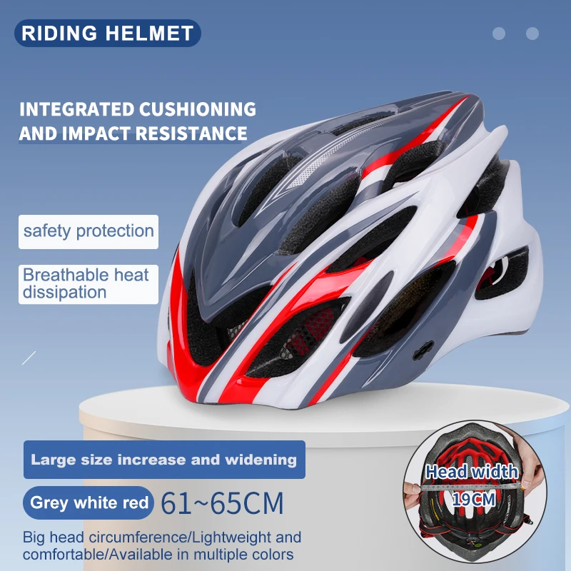 Horntour Großer Kopfumfang 65 cm Fahrradhelm Reiten Licht Racing Straße Fahrradhelm Männer Frauen Outdoor Bicicleta Helm – Detail 21