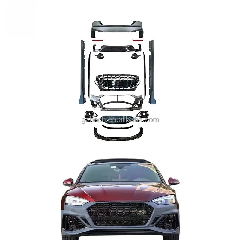 

STLF Body Kit for Audis A5 2017-2019 Upgrade to RS5 Style Include Front and Rear Bumper Auto Parts Grille Side Skirt