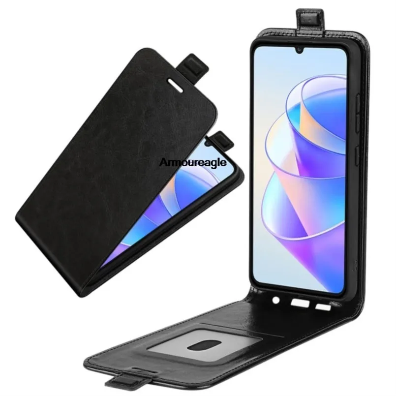 

black guard on for honor x8a case flip leather cases soft cover vertical wallet leather with card slot for honor x7a x8a x9a