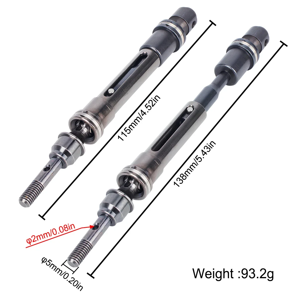 Steel CVD Front and Rear Drive Shaft Set for 1/10 Traxxas Slash 4X4 Slash Rustler VXL Stampede 4X4 VXL Car Parts