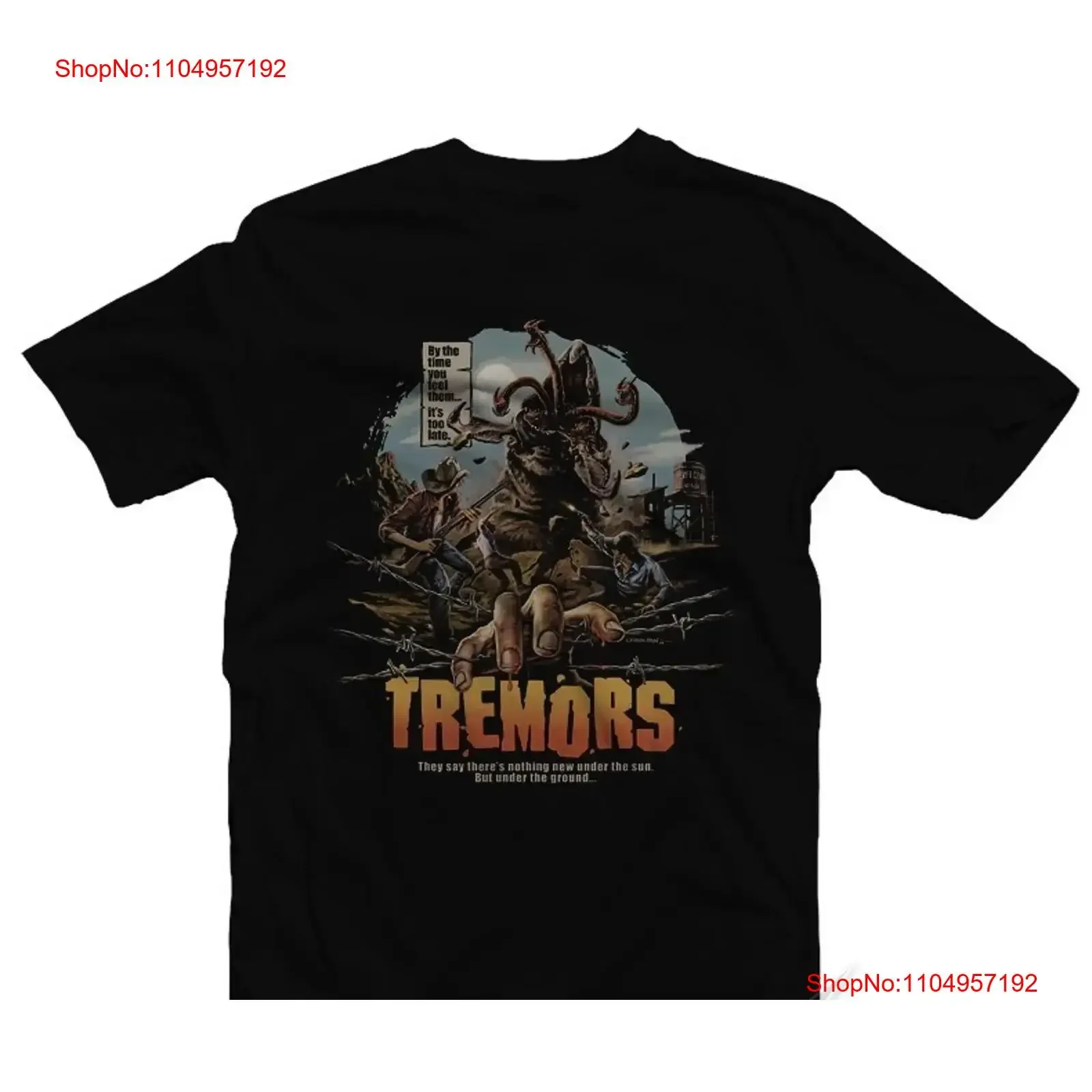 

Футболка Tremors из фильма, классический ретро, винтажный дизайн, винтажный стираный дышащий унисекс, растянутый повседневный топ для повседневной носки