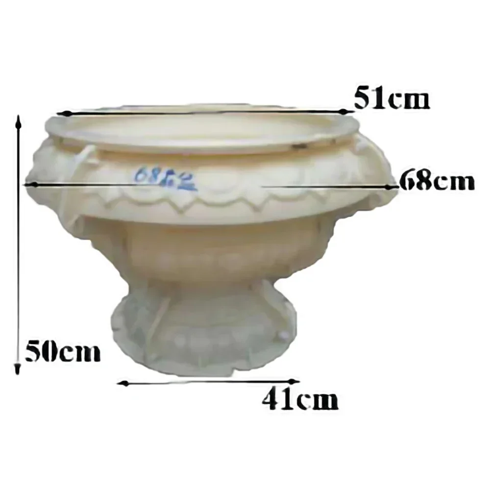 Round Plastic Mold for Cement Flower Pots - Outdoor Garden, DIY Bonsai, Construction Use