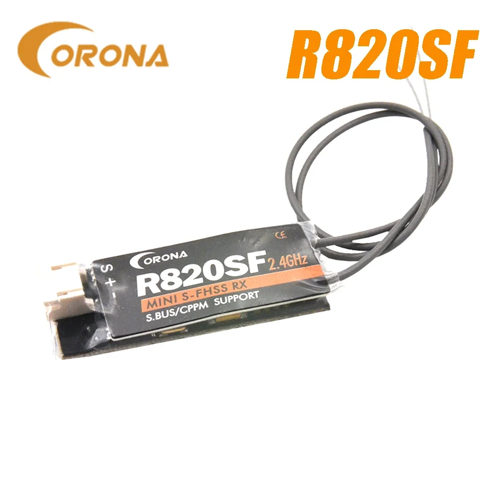 Corona RC R820SF Micro Futaba 2.4GHz S-FHSS/ FHSS Compatible Mini Micro S.bus Receiver for RC FPV Multicopter Drone