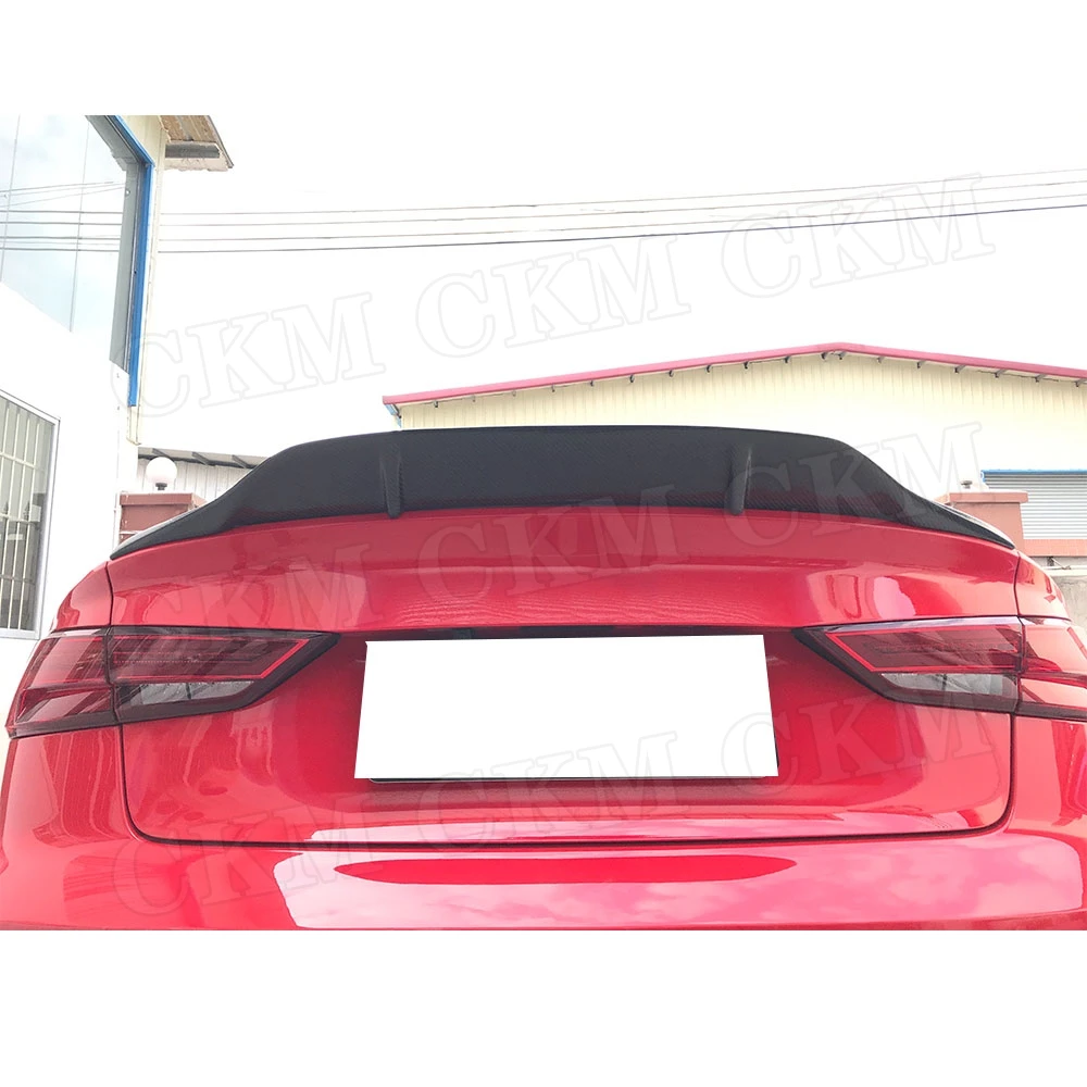 

Задний спойлер из углеродного волокна для Audi A3 S3 Sedan, 4-дверный 2013-2018, задний багажник автомобиля, крылья багажника