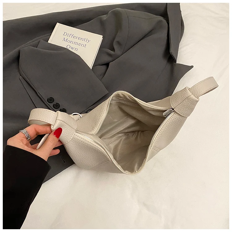 حقائب كتف جديدة أنيقة عالية الجودة من البولي يوريثان على شكل هلال للنساء 2025 محفظة كروس فاخرة بتصميم تحت الإبط حقيبة يد للسيدات #6