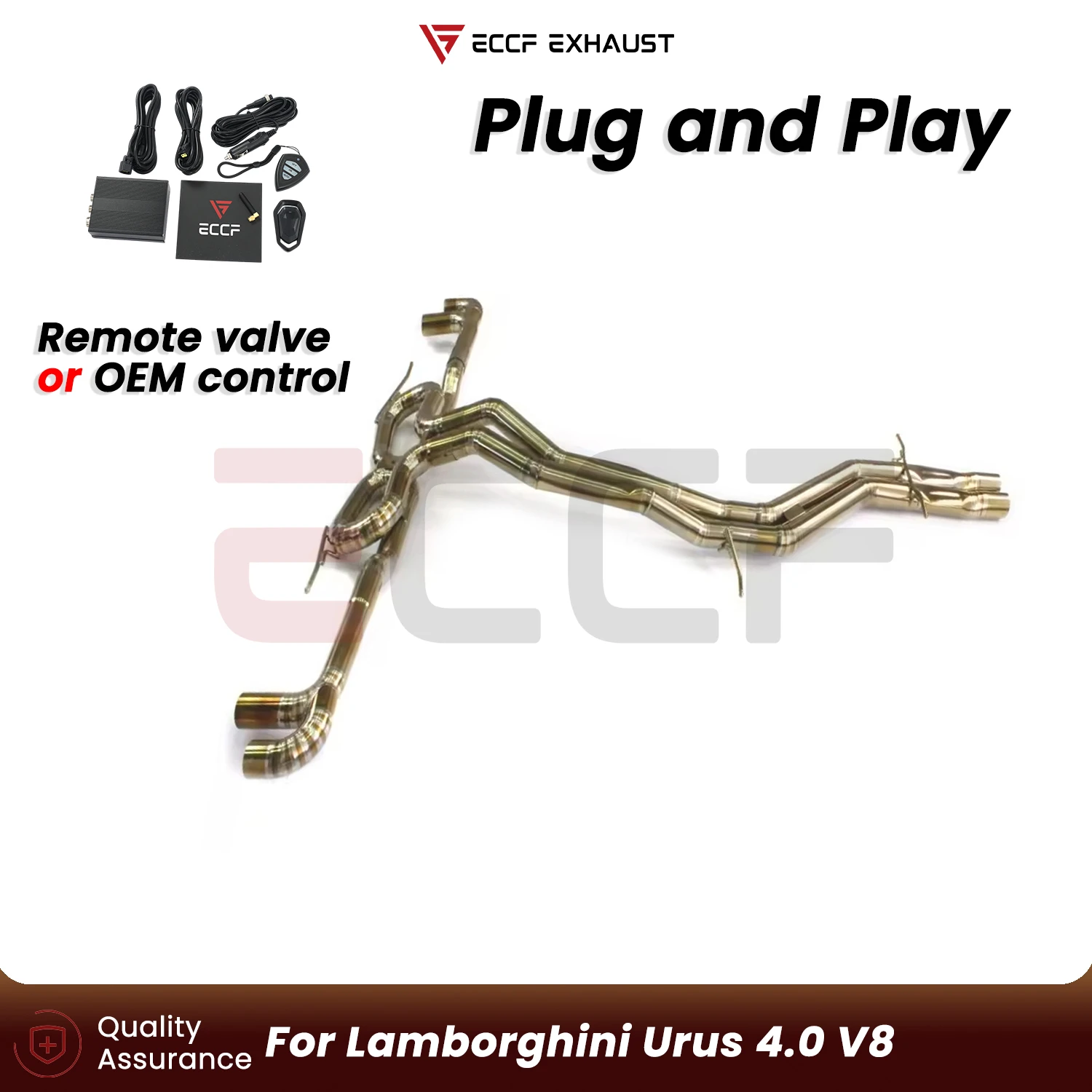 

Sporty Titanium Exhaust System For Lamborghini Urus 4.0 V8 Plug and Play Performance Upgrade Easy Installation