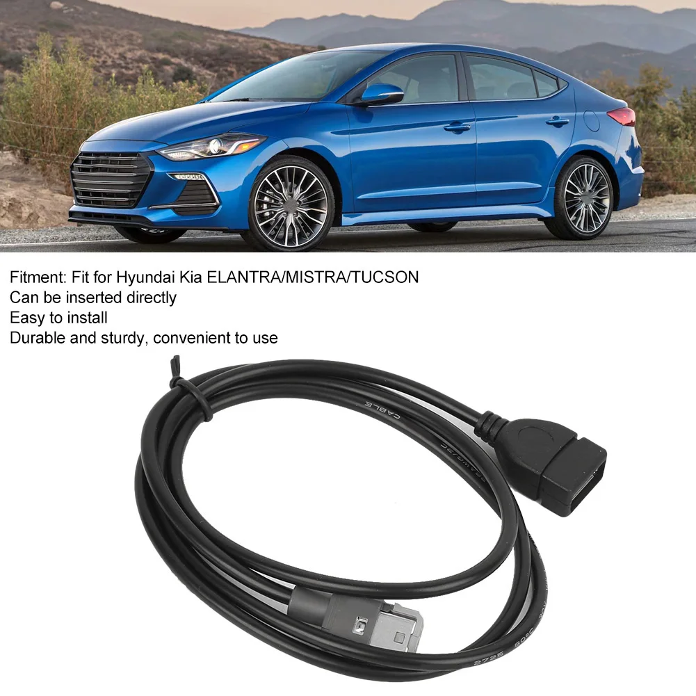 

USB-кабель-адаптер для автомобильной мультимедийной системы, совместимый с /MISTRA/TUCSON, автомобильный электронный адаптер, USB-кабель-интерфейс