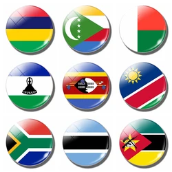 Glass Fridge Magnet Souvenir Flag of Zimbabwe Zambia Angola Malawi Mozambique Botswana Namibia South Africa Swaziland Lesotho